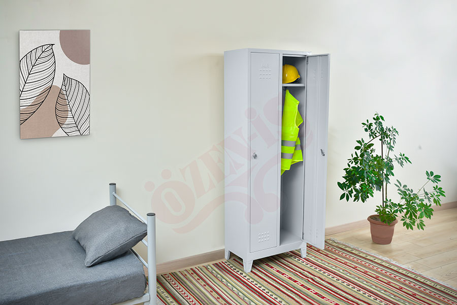 2 Li Çelik Metal İşçi Soyunma Dolabı